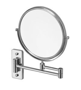 Stella Lusterko kosmetyczne, odbicie rzeczywiste / powiększ.3x, okrągłe, uchylne, podwójne ruchome ramię CHROM 22.01230