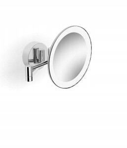 Stella Lusterko kosmetyczne powiększ. 3x, okrągłe, podświetl. LED barwa ciepła/zimna, uchylne, podwójne ruchome ramię CHROM 22.00230