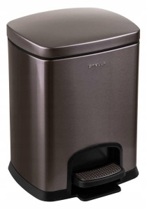 Stella Kosz pedałowy PREMIUM prostokątny 8 L, soft close  GRAFIT METALIK 20.20308-B
