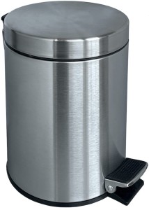 Stella Kosz pedałowy STANDARD okrągły 3 L, soft close  STAL SATYNA 20.003-SB