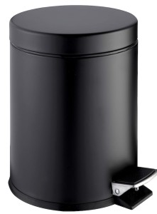 Stella Kosz pedałowy STANDARD okrągły 3 L, soft close CZARNY MAT 20.003-MB