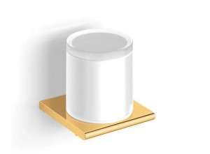 Stella MILANO Dozownik do mydła w płynie 0,25L / dolny system dozowania / szkło matowe  ZŁOTY POŁYSK 12.425-G