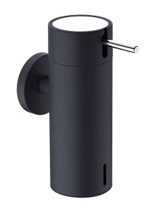 Stella Dozownik do mydła w płynie 0,15L / pompka czarna + stal poler CZARNY MAT 17.020-BC