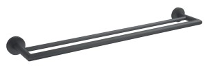 Stella Reling na ręcznik 60 / podwójny  CZARNY MAT 07.120-B CLASSIC