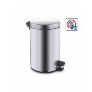 Stella Kosz pedałowy BUDGET okrągły 5 L / podwyższona niepalność STAL SATYNA 20.005N-SB