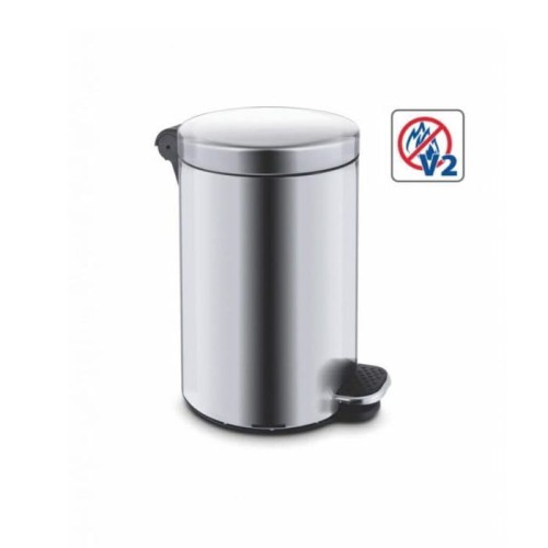 Stella Kosz pedałowy BUDGET okrągły 5 L / podwyższona niepalność STAL SATYNA 20.005N-SB.jpg