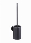 Stella Szczotka WC niska wisząca / metalowy pojemnik, wkład z tworzywa  CZARNY MAT 07.433-B  CLASSIC