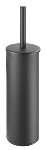 Stella Szczotka WC wysoka wolnostojąca / metalowy pojemnik, wkład z tworzywa CZARNY MAT 07.436-B CLASSIC