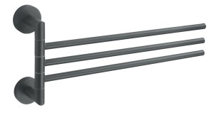 Stella Wieszak na ręcznik / trójramienny ruchomy   CZARNY MAT 07.130-B CLASSIC