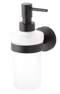 Stella Dozownik do mydła w płynie 0,2L / szkło matowe  CZARNY MAT 07.426-B  CLASSIC