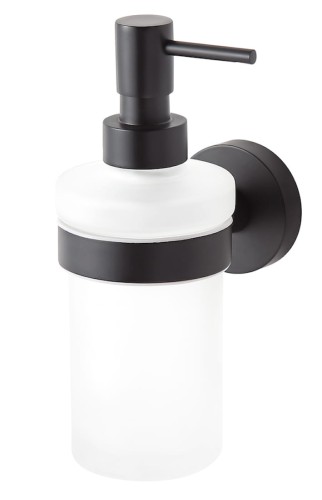 5908219757201 Stella Dozownik do mydła w płynie 0,2L / szkło matowe CZARNY MAT 07.426-B.jpg