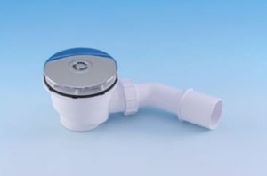 McAlpine HC27-CPN-PB Syfon brodzikowy wys.80mm z odejściem 40/50mm czyszczony od góry ,pokrywa ABS CHROM 113mm