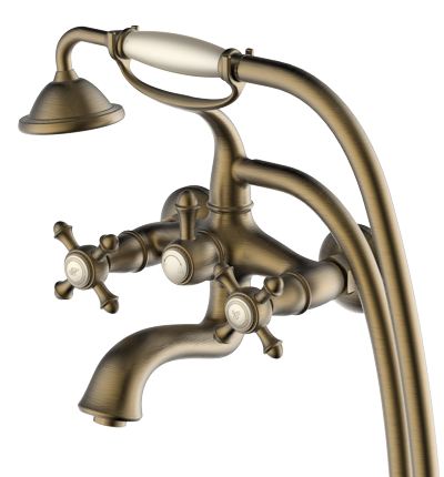 Omnires Retro RE7231 BR bateria wannowa kompletna brąz antyczny