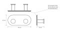 Bemeta EASY: Uchwyt z dwoma haczykami, wykończenie szczotkowane 163106375