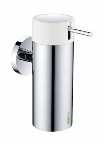 Stella Dozownik mydła w płynie 0,15L / stal polerowana, pompka biała + stal poler 17.020.jpg