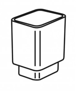 Stella Pojemnik szklany do szczotki WC 02.431 SZKŁO MATOWE 80.049 OSLO