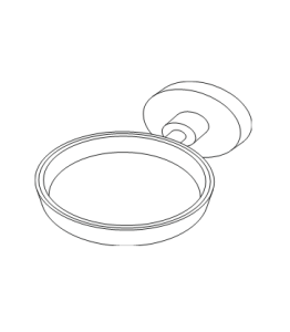 Stella Uchwyt do kubka, mydelniczki 80.003/003.1, 80.004/004.1 / * szkło zamawiane oddzielnie  ZŁOTY POŁYSK 07.410-G