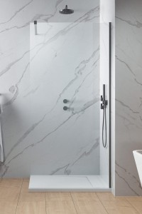 Radaway MODO NEW II kabina Walk-in 75cm 389075-92-01, kolor ciemnoszary szczotkowany. Przesyłka gratis!