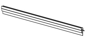 Radaway 007-106409200 Uszczelka pozioma drzwi przejrzysta (bez cięcia) do NES  