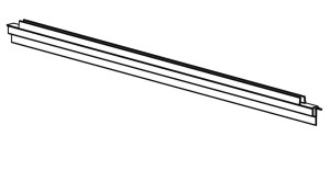 Radaway 007-106409054 Uszczelka pozioma drzwi czarna (cięcie proste) do NES 