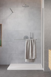 Radaway Modo New Brushed Nickel II kabina Walk-in 105cm z wieszakiem 389105-91-01W, nikiel szczotkowany. Przesyłka gratis!
