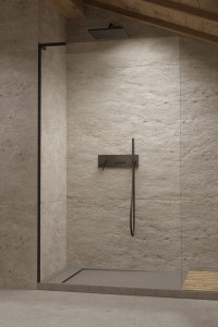 Radaway Modo SL Black II kabina 100 lewa Walk-in 10319104-54-01L, kolor czarny. Przesyłka gratis! 