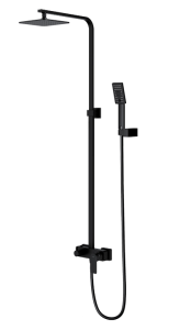 Omnires BARETTI system prysznicowy natynkowy, czarny BA7844BL