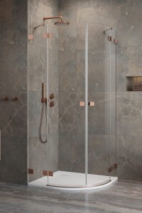 Radaway Essenza Pro Brushed Copper PDD część lewa 80cm 10095080-93-01L do kompletowania z częścią prawą