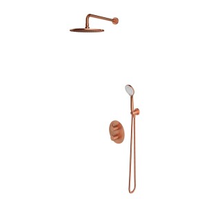 Omnires Y termostatyczny system prysznicowy podtynkowy, miedź szczotkowana SYSYT05CPB