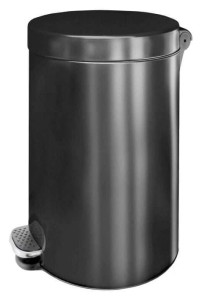 Stella Kosz pedałowy soft close okrągły 5 L  CZARNY MAT 20.005AS-B