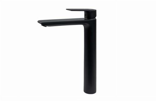 Vitalle 3552500305 STILLO Kios bateria umywalkowa stojąca wysoka 1-uchwytowa 1-otworowa bez korka mosiężna zasięg wylewki: 170 mm wysokość 300 mm czarna mat.jpeg