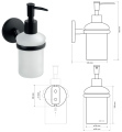 Bemeta NOX: Dozownik mydła, 200 ml 102408020.png
