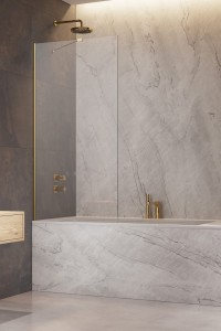  Radaway Modo New Gold PNJ 900x1500mm parawan nawannowy jednoczęściowy, szkło przejrzyste. Dostawa gratis! 10006090-09-01