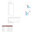 Radaway Modo New PNJ 500x1500mm parawan nawannowy jednoczęściowy, szkło przejrzyste. Dostawa gratis!