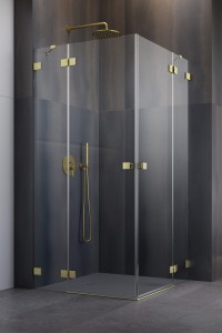 Radaway Essenza Pro Brushed Gold KDD część lewa 100cm 10096100-99-01L do kompletowania z częścią prawą