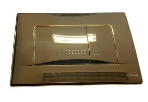 LIV/SCHWAB 675130 DOTS DUO przycisk spłukujący złoty błyszczący