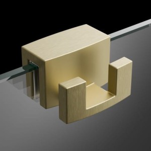 *Radaway Wieszak do kabin bezprofilowych 6-8 mm  WR-099 szczotkowane złoto