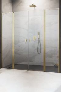 Radaway Brushed Gold Nes DWD II 830 10037083-99-01 drzwi do kompletowania z 2 ściankami