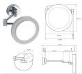 BEMETA 116101772 Lustro kosmetyczne z oświetleniem LED, ø 200 mm na wysięgniku