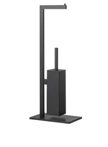 Stojak na papier i szczotkę / profil i podstawa prostokątne/ czarny mat  19.216-B