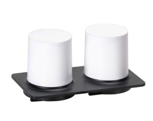 BEMETA ORGANIC BLACK Dozownik mydła podwójny 167109270 czarny