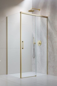 Radaway IDEA KDJ brushed Gold kabina prysznicowa drzwi 150cm prawe 387045-99-01R + ścianka. Przesyłka gratis!