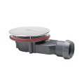 Radaway R400P SLIM PLUS syfon do brodzika superniski z membraną silikonową, chrom