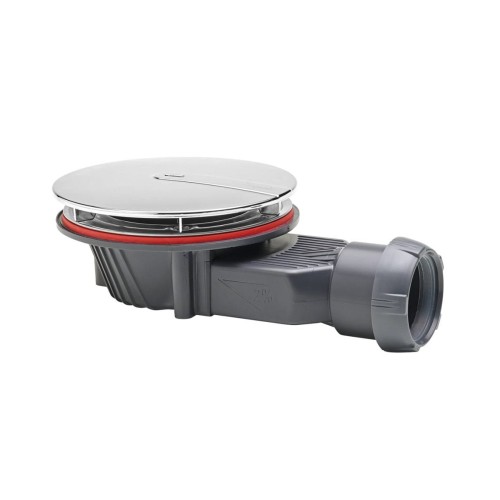 Radaway R400P SLIM PLUS syfon do brodzika superniski z membraną silikonową, chrom