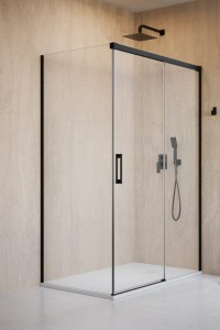 Radaway Idea 8 KDJ Black kabina prysznicowa 160cm + ścianka, wersja prawa. Dostawa gratis!
