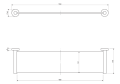 Omnires MP60930CR MODERN PROJECT półka szklana chrom.png