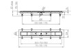 ODWODNIENIE LINIOWE PODŁOGOWE, Z RAMKĄ ZE STALI NIERDZEWNEJ, ruszt STANDARD/CUSTOM 650 mm
