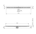 LIV/Schwab Odwodnienie liniowe podłogowe ELEGANCE, okvir ze stali nierdzewnej, ruszt STANDARD/CUSTOM 800 mm, Ø 50 mm 675393