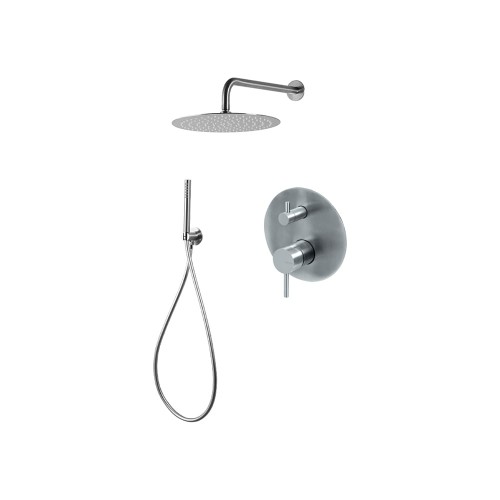 Vema Tiber Steel Zestaw natryskowy podtynkowy deszczownica 25cm stal nierdzewna TIBZES25