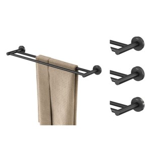 Orion Towel rail double 60 cm Black Tiger 800657